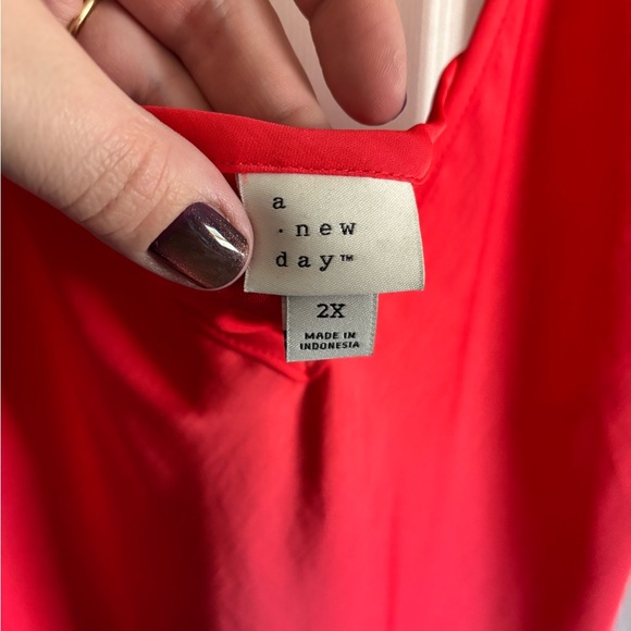 Red Slip Dress - Picture 3 of 3